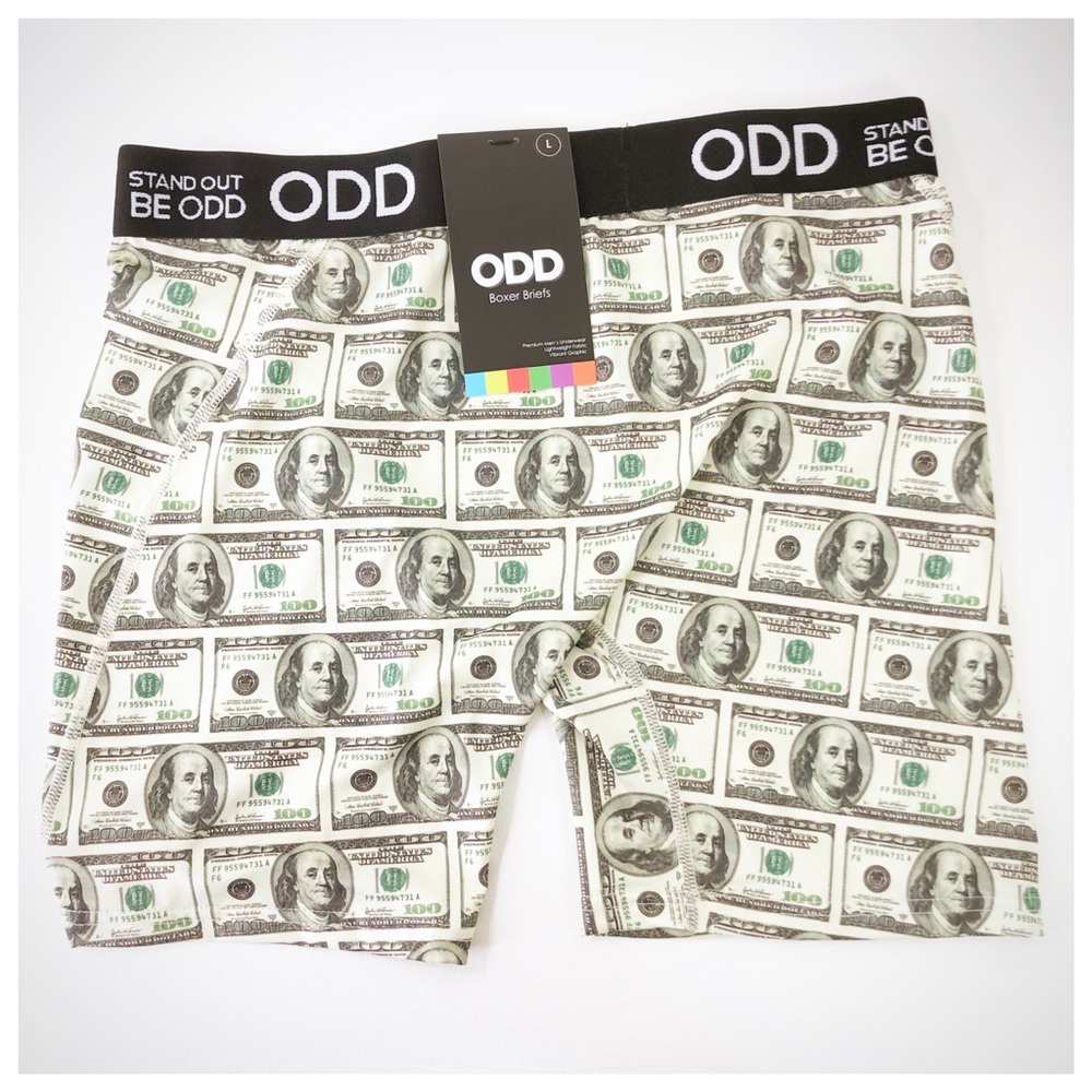 Odd $100 BEN FRANKLIN Boxer Briefs Size L Large